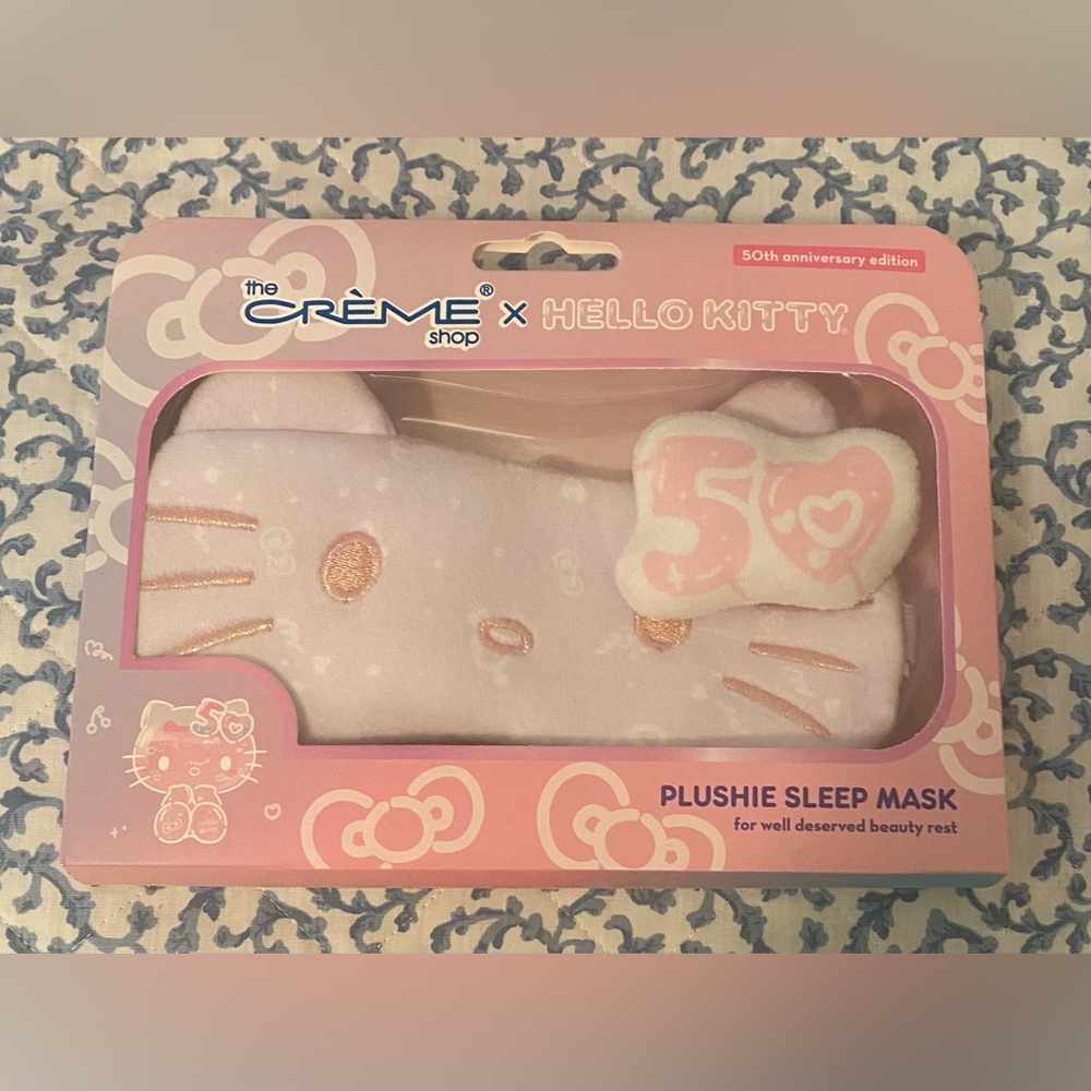 The Creme Shop x Hello Kitty Pink 50th Anniversary Plushie Sleep Mask